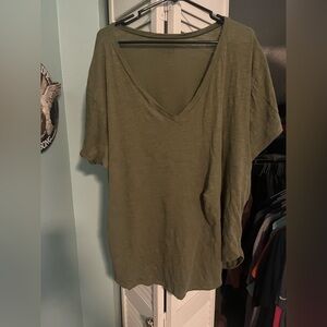 Torrid Olive Green V-Neck Women's Top